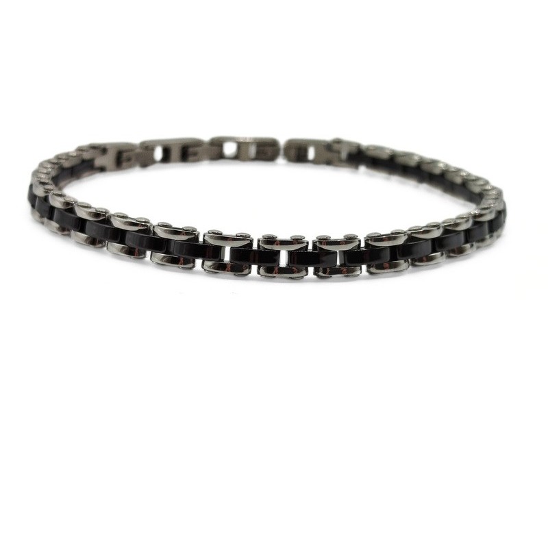 BR IN ACCIAIO E CERAMICA BICOLOR MOD. ITABR6919 [ebc47110]