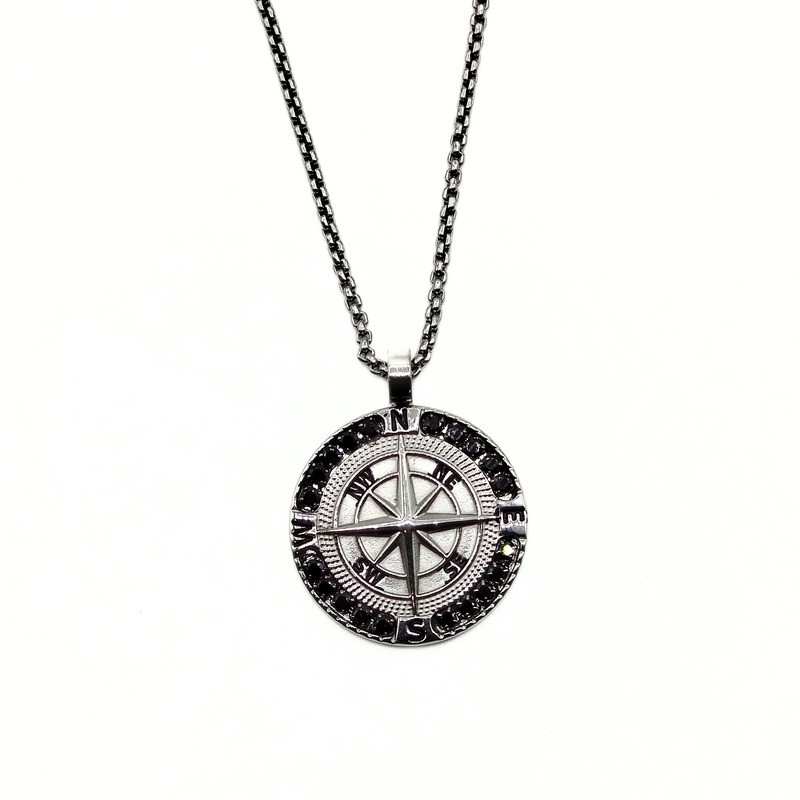 PD. ACCIAIO ROSA DEI VENTI E ZIRCONI MOD.ITAPEND2379 [35f02094]