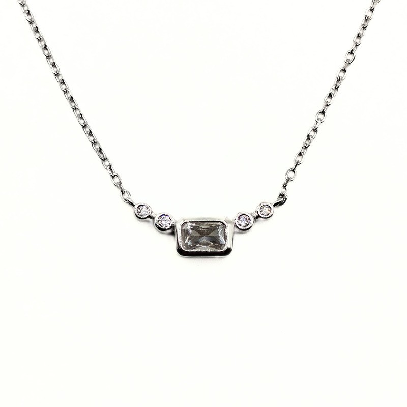 PD. IN ARG CON ZIRCONE RETTANGOLARE MOD. ITAPEND26 [64e5c87d]