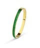 BRACCIALE ACCIAIO E ZIRCONI VERDI MOD. JJ/BR69 [a9e8b27b]