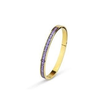 BRACCIALE ACCIAIO E ZIRCONI VIOLA MOD. JJ/BR70 [5a857e68]