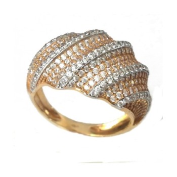 anello in oro e zirconi mod.kam5-176 [683471f1]