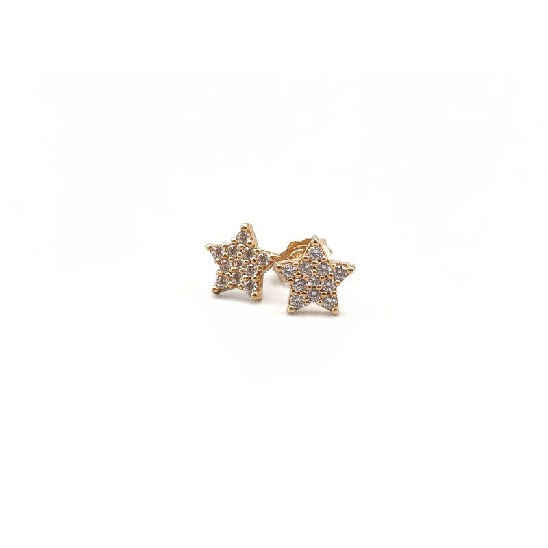 Orecchini stella in oro e zirconi mod.korm55-69 [c50b0e43]