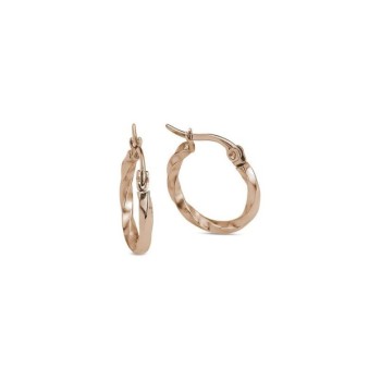 ORECCHINI CERCHIO MEDIO PICCOLO ACCIAIO ROSATO MOD. LK/OR06 [ad0fdae2]