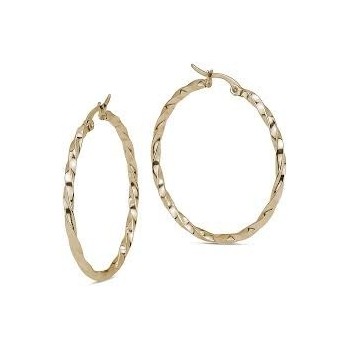 ORECCHINI CERCHIO GRANDE ACCIAIO DORATO MOD. LK/OR08 [3244dd11]