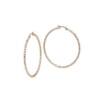 ORECCHINI CERCHIO MAXI ACCIAIO ROSATO MOD. LK/OR12 [568106d9]