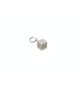 Pendente cubo in oro bianco e zirconi mod.lpdm7-76 [22051fad]