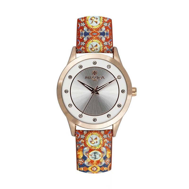 OROLOGIO  LA TARANTELLA  IN METALLO E CINTURINO IN PELLE MOD. MA105 [31f3e175]