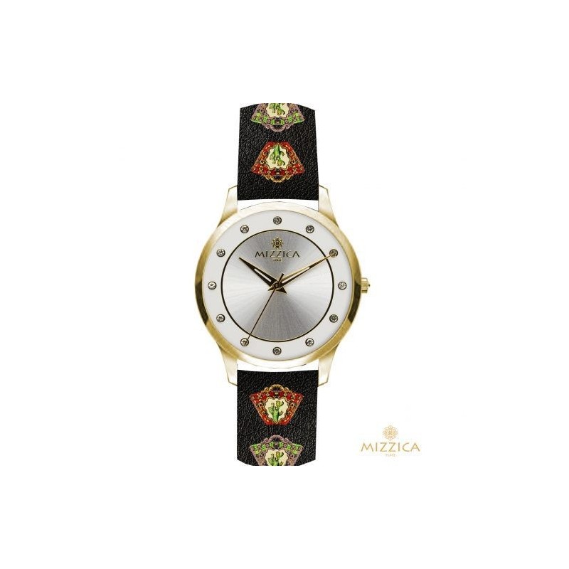 OROLOGIO  LA COFFA ROSSA  IN METALLO E CINT. IN PELLE MOD. MA166 [b67406f4]