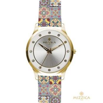 OROLOGIO COFFA IN METALLO E CINTURINO IN PELLE MOD. MA167 [3b130bbd]