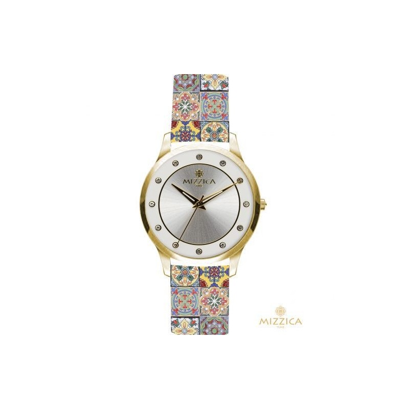 OROLOGIO COFFA IN METALLO E CINTURINO IN PELLE MOD. MA167 [3b130bbd]