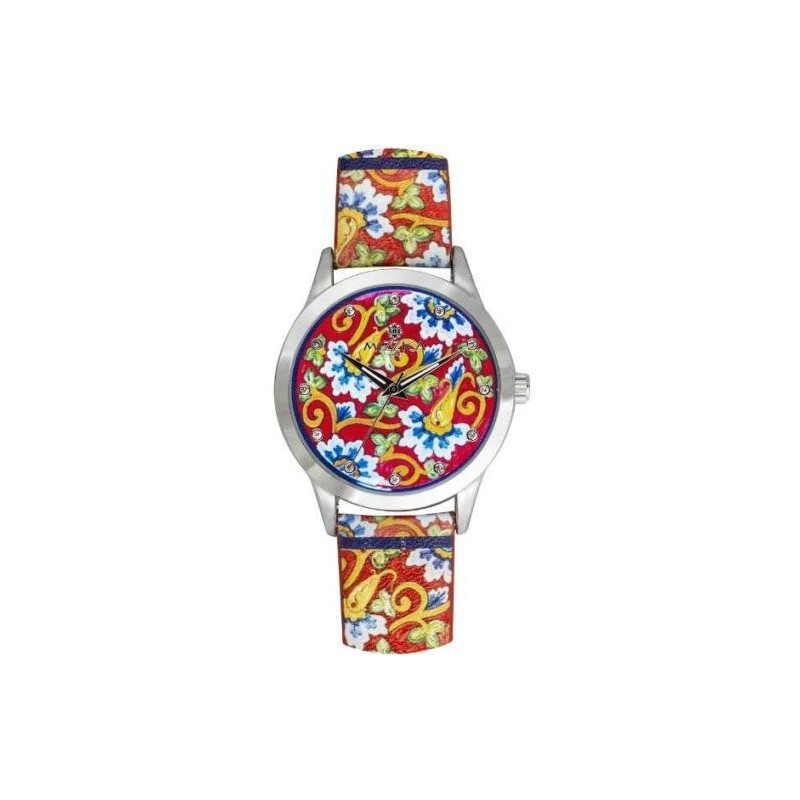 OROLOGIO  IL FIORE BLU  IN METALLO E CINT. IN PELLE MOD. MB109 [ea121ef8]