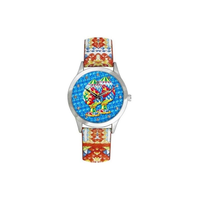 OROLOGIO LA PIGNA IN METALLO E CINTURINO IN PELLE MOD. MB110 [197fd2eb]