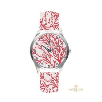 OROLOGIO IL CORALLO ROSSO IN METALLO E CINTURINO IN PELLE MOD. MB138 [ef626b9c]