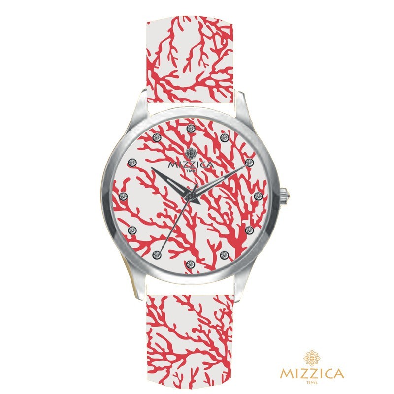 OROLOGIO IL CORALLO ROSSO IN METALLO E CINTURINO IN PELLE MOD. MB138 [ef626b9c]