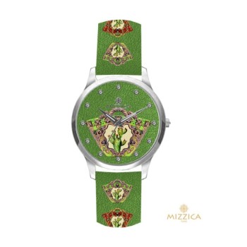 OROLOGIO COFFA IN METALLO E CINTURINO IN PELLE MOD. MB167 [6576e951]