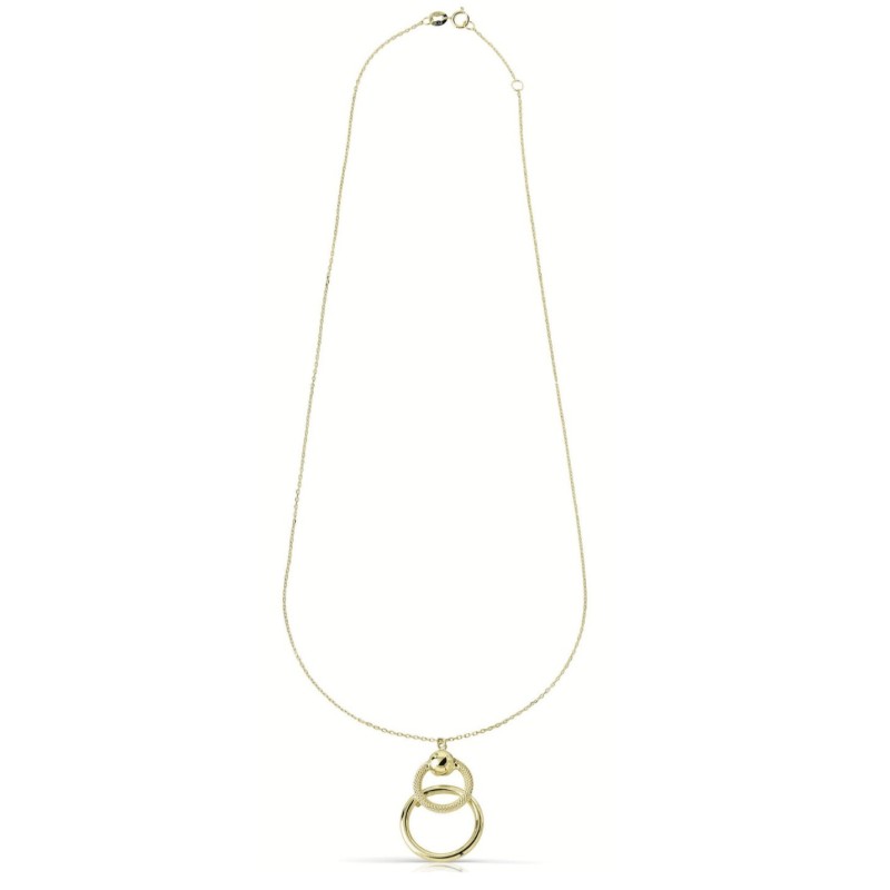 COLLANA IN ORO 9KT CON CERCHI MOD. 10211 [be67e009]