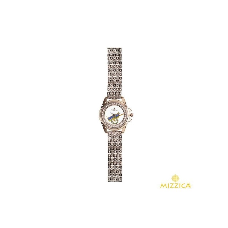 OROLOGIO CARRETTO IN METALLO CON ZIRCONI MOD. MZ202R [ad6e30a4]