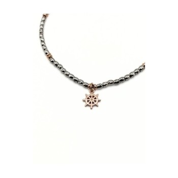 BR. TIMONE IN ARGENTO CON ELEMENTI ROSATI MOD. NC80138783 [3c645a8a]