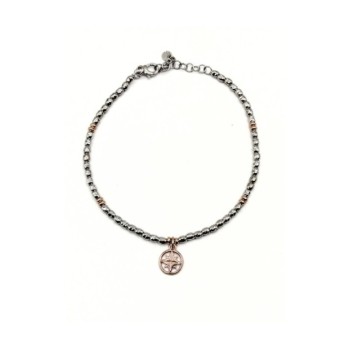 BR. ROSA DEI VENTI IN ARGENTO CON ELEMENTI ROSATI MOD. NC80138785 [2e8f898e]