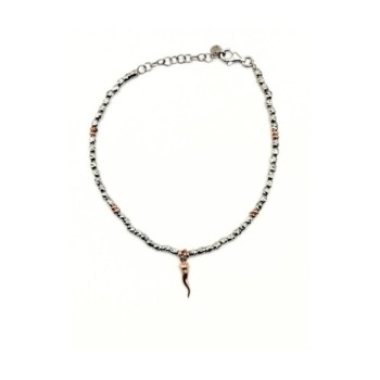 BR. CORNO IN ARGENTO CON ELEMENTI ROSATI MOD. NC80138786 [a77ae08c]