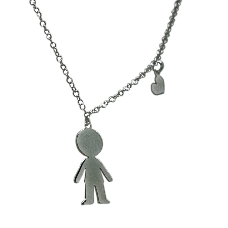 collana con bimbo argento mod.nccl040 [112336f9]