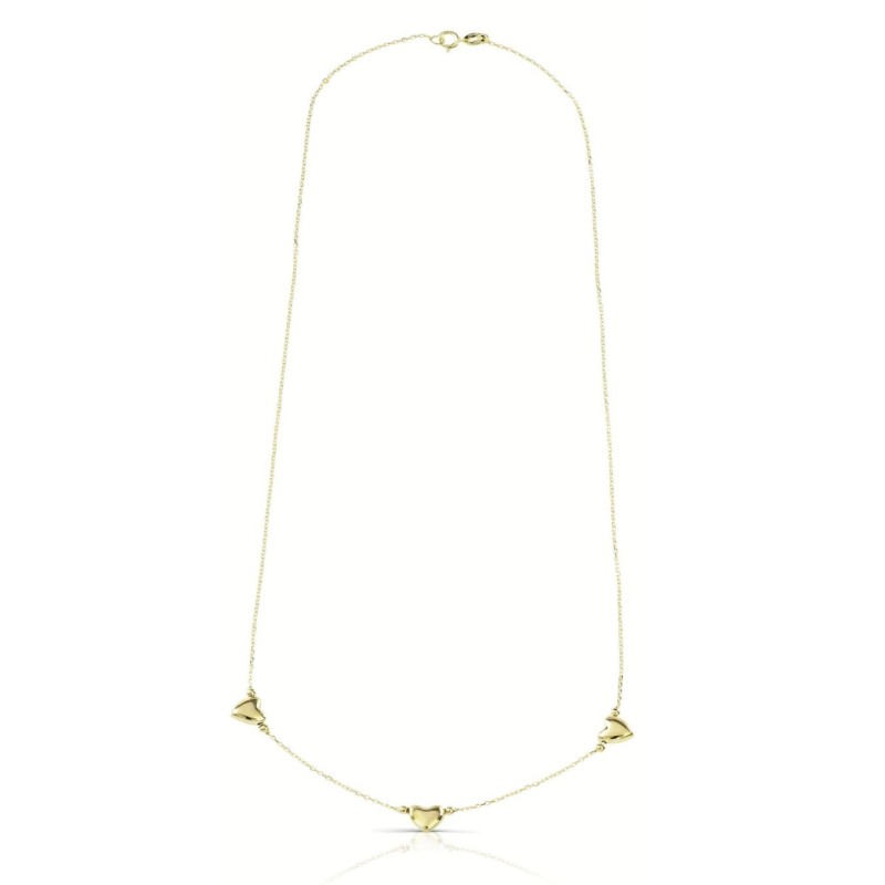 COLLANA IN ORO 9KT CON CUORI MOD. 1023 [7a566b39]