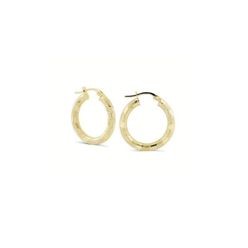 ORECCHINI CERCHI IN ORO 9KT LAVORATI MOD. 1026 [e148d13f]