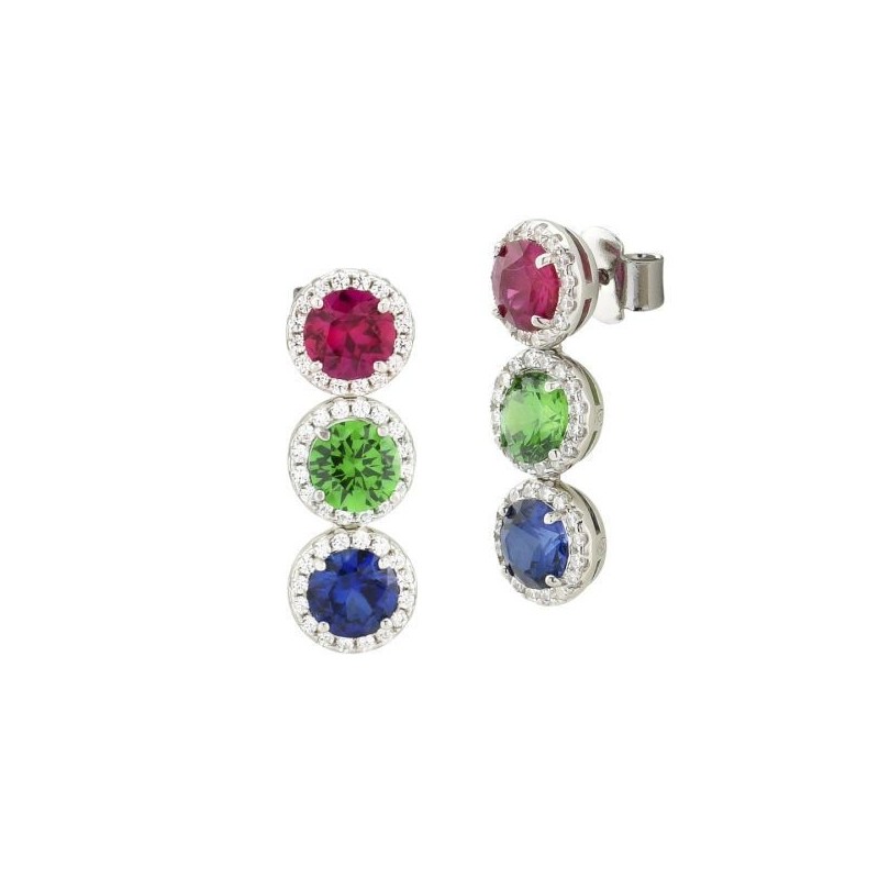 Orecchini argento cristalli e zirconi mod. OR827M [ef9ea39c]