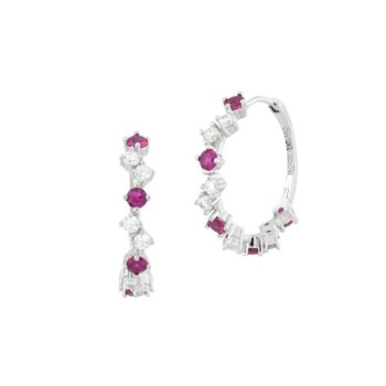 ORECCHINI IN ARGENTO E ZIRC. MOD. OR897R [23003ae0]