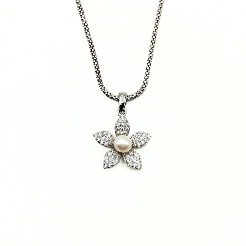 PD. FIORE CON PERLA IN ARG. E ZIRCONI MOD. P3788 [c2cf24bc]