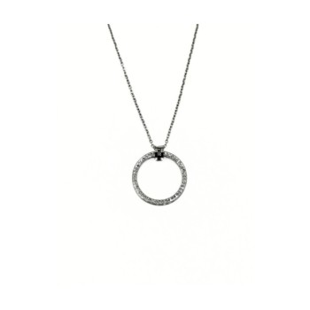 PENDENTE ACCIAIO CERCHIO E ZIRC. MOD. PDD00264 [2a54679e]