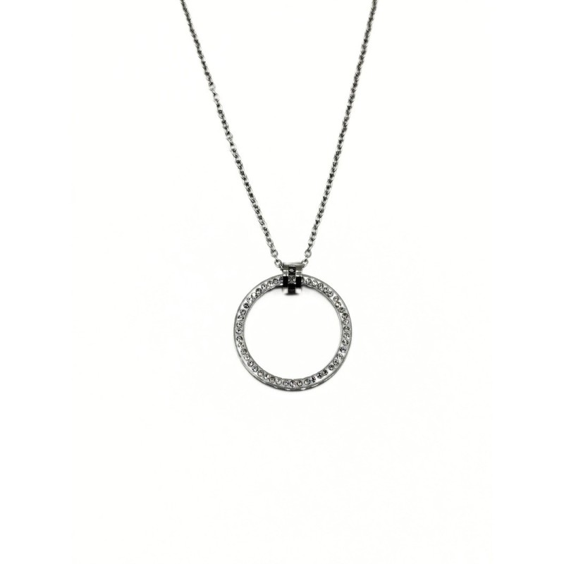 PENDENTE ACCIAIO CERCHIO E ZIRC. MOD. PDD00264 [2a54679e]