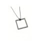 PENDENTE ACCIAIO QUADRATO E ZIRC. MOD.PDD00264A [05d67230]