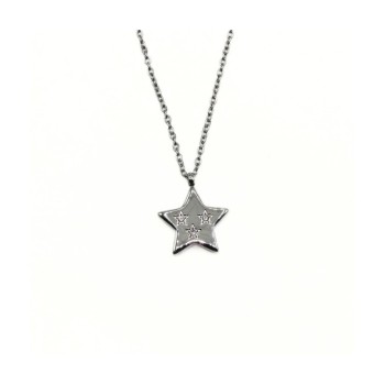 PENDENTE ACCIAIO STELLA E ZIRC. MOD. PDD00268B [5ad147ba]