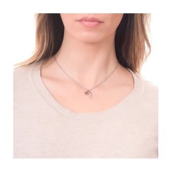 COLLANA IN ACCIAIO CON CORNETTO MOD. PF/GR41 [5f3691a7]