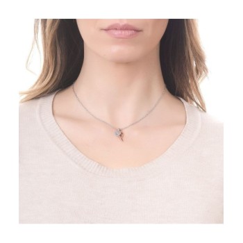 COLLANA IN ACCIAIO CON CORNETTO MOD. PF/GR42 [c89e867c]