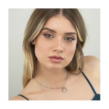 COLLANA IN ACCIAIO ROSATO CON STELLE MOD. PF/GR90 [8a025440]