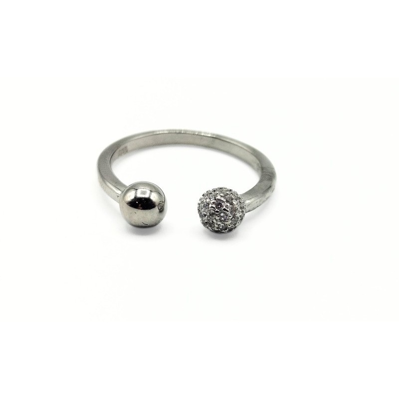 AN. 2 PALLINE REGOLABILE IN ARG E ZIRCONI MOD. R1691 [3cf6adf3]