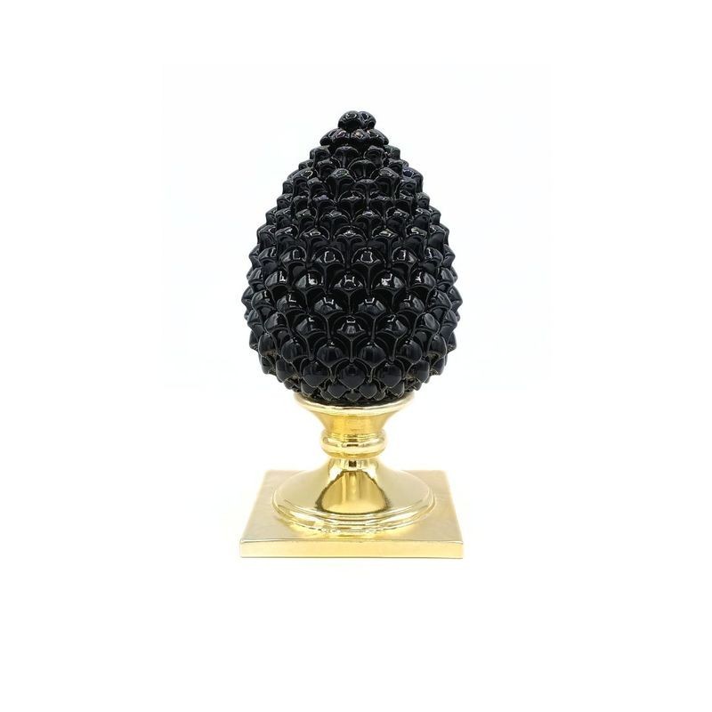 Pigna Nera con base oro H.30 cm Mod. R17311/3NE [af1e02e7]