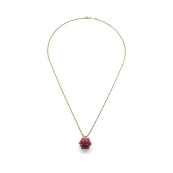 COLLANA CON MINA BORDEAUX IN BRONZO MOD. 2698 [beb6cc33]