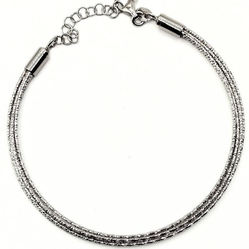 BR. RIGIDO MULTIFILO IN ARGENTO MOD. SSBR15 [123995f9]