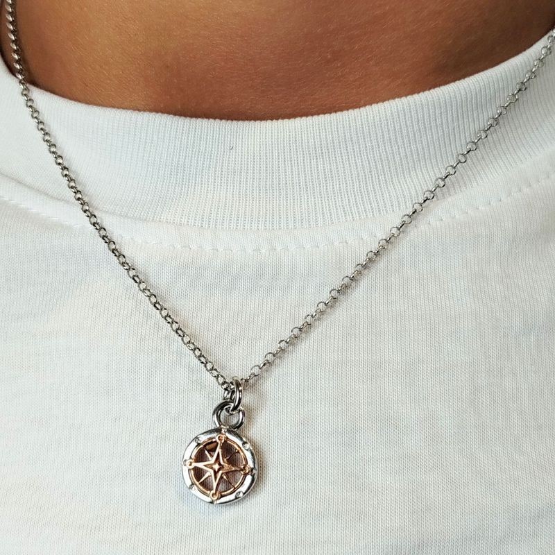 Pendente argento bicolor mod. SSPD044 [57b6b827]