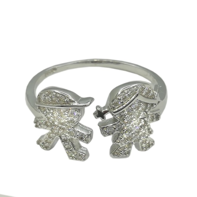 anello bimba e bimbo argento mod.39758 [90b1374f]