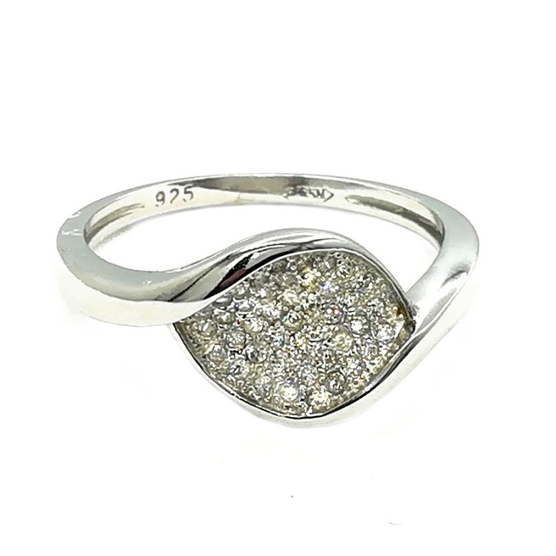 anello fantasia pavè argento mod.ts40979 [53431c0c]
