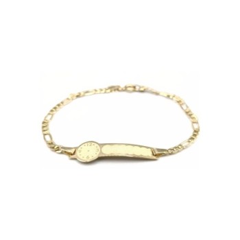 Bracciale con targhetta in oro mod.ubrm2-62 [73ee2f46]