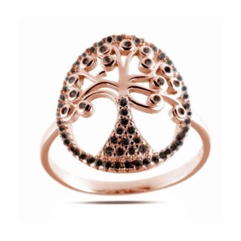 anello argento rosato albero della vita mod.45931r [82c0f6b2]