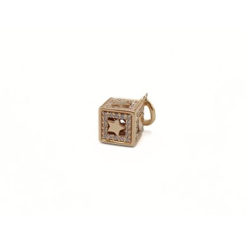 Pendente cubo in oro mod.updm7-138 [9a200314]