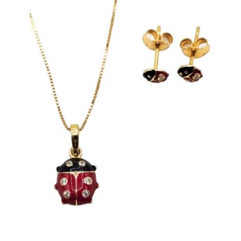 PARURE IN ORO 18KT COCCINELLA C/VENEZIANA MOD. UPRM65-74 [0d059332]