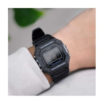 OR. CASIO DIGITALE IN GOMMA NERO MOD. W-218H-1BVDF [40db96b6]